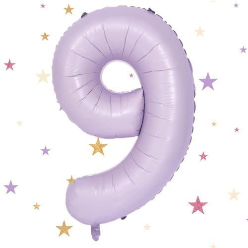 Geburtstag Folienballon Zahl 9, 101 cm Beige Lila Luftballons Zahl 9, Helium Ballon Zahl 9, Mädchen Geburtstag Luftballon Deko Hochzeit Jubiläum Fest Party Dekoration - Fliegt mit Helium Geburtstag Folienballon Zahl 9, 101 cm Beige Lila Luftballons Zahl 9, Helium Ballon Zahl 9, Mädchen Geburtstag Luftballon Deko Hochzeit Jubiläum Fest Party Dekoration - Fliegt mit Helium von VUCDXOP