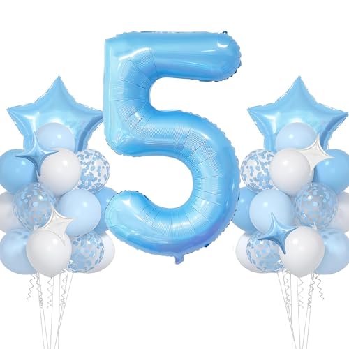 Geburtstagsdeko Jungen 5 Jahr, VUCDXOP 5 Jahr Blau Geburtstag Deko, Luftballon 5., Geburtstag deko 5 jahre Jungen, Folienzahlen Ballons, Riesen Folienballon Zahl 5 für Party Geburtstagsdeko Jungen 5 Jahr, VUCDXOP 5 Jahr Blau Geburtstag Deko, Luftballon 5., Geburtstag deko 5 jahre Jungen, Folienzahlen Ballons, Riesen Folienballon Zahl 5 für Party von VUCDXOP