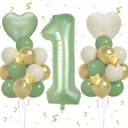 VUCDXOP Geburtstagsdeko Mädchen 1 Jahr, 1 Jahr Geburtstag Deko, Luftballon 1. Geburtstag, Luftballon deko 1 Jahre Jungen, Folienzahlen Ballons, Riesen Folienballon Zahl 1 für Party von VUCDXOP