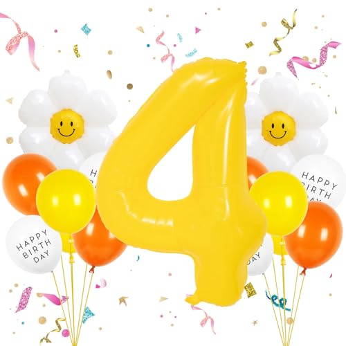 Geburtstagsdeko Mädchen 4 Jahr, VUCDXOP 4 Jahr Gelb Geburtstag Deko, Luftballon 4. Geburtstag, Geburtstag deko 4 jahre Jungen, Folienzahlen Ballons, Riesen Folienballon Zahl 4 für Geburtstag Party Geburtstagsdeko Mädchen 4 Jahr, VUCDXOP 4 Jahr Gelb Geburtstag Deko, Luftballon 4. Geburtstag, Geburtstag deko 4 jahre Jungen, Folienzahlen Ballons, Riesen Folienballon Zahl 4 für Geburtstag Party von VUCDXOP