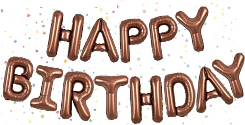 "Happy Birthday"-Ballon-Banner, 40,6 cm, Karamell-Schokoladen-Folienballon, Mylar-Folienbuchstaben, Geburtstagsschild, Banner für Jungen, Mädchen, Männer, Frauen, Geburtstagsparty-Zubehör, "Happy Birthday"-Ballon-Banner, 40,6 cm, Karamell-Schokoladen-Folienballon, Mylar-Folienbuchstaben, Geburtstagsschild, Banner für Jungen, Mädchen, Männer, Frauen, Geburtstagsparty-Zubehör, von VUCDXOP