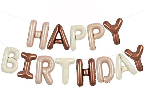 Happy Birthday Luftballons Banner - 16 Zoll Creme Karamell Schokolade Folienballons Mylar Folie Buchstaben Geburtstag Schild Banner für Jungen Mädchen Männer Frauen - Party Supplies Dekorationen Happy Birthday Luftballons Banner - 16 Zoll Creme Karamell Schokolade Folienballons Mylar Folie Buchstaben Geburtstag Schild Banner für Jungen Mädchen Männer Frauen - Party Supplies Dekorationen von VUCDXOP