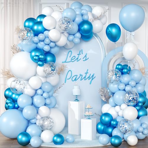 Luftballon Girlande Blau und Weiß, VUCDXOP 147 Stück Luftballons Bogen Kit, Ballon Arch Kit Latex Ballons Girlande Kit für Geburtstag Party, Abschlussfeier, Jubiläum,Baby Shower,Hochzeit Luftballon Girlande Blau und Weiß, VUCDXOP 147 Stück Luftballons Bogen Kit, Ballon Arch Kit Latex Ballons Girlande Kit für Geburtstag Party, Abschlussfeier, Jubiläum,Baby Shower,Hochzeit von VUCDXOP