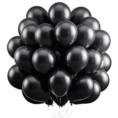 Luftballon Girlande Schwarz, 100 Stück 10 Zoll Schwarz luftballons, Schwarzer Girlande Luftballons Geburtstag Set, Schwarze Latex Ballons Set für Geburtstag Babyparty Hochzeit Festival Jahrestag Deko Luftballon Girlande Schwarz, 100 Stück 10 Zoll Schwarz luftballons, Schwarzer Girlande Luftballons Geburtstag Set, Schwarze Latex Ballons Set für Geburtstag Babyparty Hochzeit Festival Jahrestag Deko von VUCDXOP