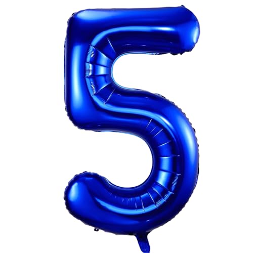Luftballon mit Zahl 5, marineblau, 101,6 cm, selbstaufblasend, Folienballons Nummer 5, marineblauer Ballon zum 5. Geburtstag, Mädchen, Damen, Herren, Geburtstag, Jahrestag, Motto-Party-Dekorationen Luftballon mit Zahl 5, marineblau, 101,6 cm, selbstaufblasend, Folienballons Nummer 5, marineblauer Ballon zum 5. Geburtstag, Mädchen, Damen, Herren, Geburtstag, Jahrestag, Motto-Party-Dekorationen von VUCDXOP