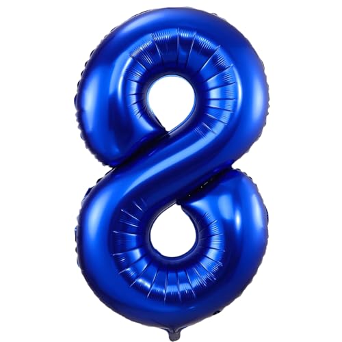 Luftballon mit Zahl 8, marineblau, 101,6 cm, selbstaufblasend, Folienballons mit Zahl 8, marineblauer Ballon zum 8. Geburtstag, Mädchen, Damen, Herren, Geburtstag, Jahrestag, Motto-Party-Dekorationen Luftballon mit Zahl 8, marineblau, 101,6 cm, selbstaufblasend, Folienballons mit Zahl 8, marineblauer Ballon zum 8. Geburtstag, Mädchen, Damen, Herren, Geburtstag, Jahrestag, Motto-Party-Dekorationen von VUCDXOP
