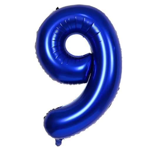Luftballon mit Zahl 9, marineblau, 101,6 cm, selbstaufblasend, Folienballon Zahl 9, marineblauer Ballon zum 9. Geburtstag, Mädchen, Damen, Herren, Geburtstag, Jahrestag, Motto-Party-Dekorationen Luftballon mit Zahl 9, marineblau, 101,6 cm, selbstaufblasend, Folienballon Zahl 9, marineblauer Ballon zum 9. Geburtstag, Mädchen, Damen, Herren, Geburtstag, Jahrestag, Motto-Party-Dekorationen von VUCDXOP