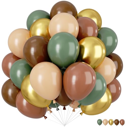 Luftballons, Braun, Grün, 60 Stück, 30,5 cm, Braun, Beige, Gold, Latex-Ballon Luftballons, Braun, Grün, 60 Stück, 30,5 cm, Braun, Beige, Gold, Latex-Ballon von VUCDXOP