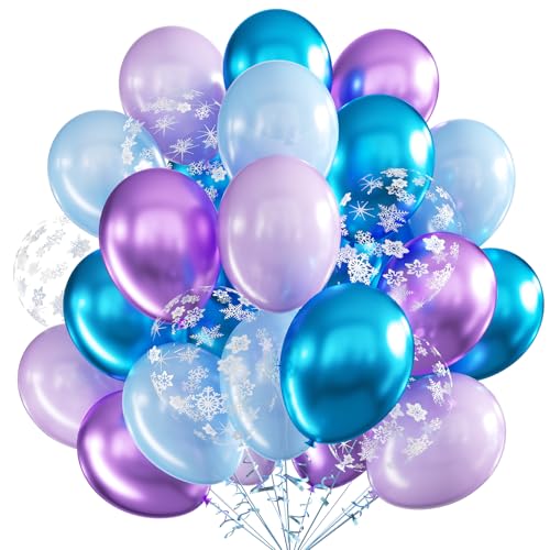 Luftballons Blau Lila, 60 Stück 12 Zoll Latex Metallic Mit Konfetti Party Ballons für Geburtstag Hochzeit Babyparty Baby Shower Dekoration Luftballons Blau Lila, 60 Stück 12 Zoll Latex Metallic Mit Konfetti Party Ballons für Geburtstag Hochzeit Babyparty Baby Shower Dekoration von VUCDXOP
