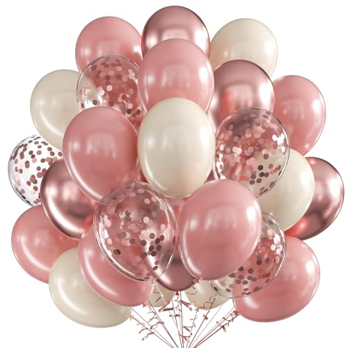 Luftballons Retro Rosa Roségold, 60 Stück 12 Zoll Retro Rosa Weißsand Latex Luftballons Metallic Roségold Luftballons mit Konfetti Party Ballons, Party Luftballon für Geburtstag Hochzeit Babyparty Luftballons Retro Rosa Roségold, 60 Stück 12 Zoll Retro Rosa Weißsand Latex Luftballons Metallic Roségold Luftballons mit Konfetti Party Ballons, Party Luftballon für Geburtstag Hochzeit Babyparty von VUCDXOP