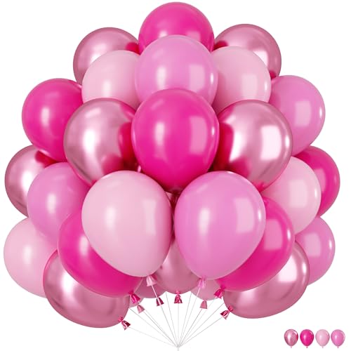 Luftballons Rosenrot Rosa, 60 Stück Helium Ballon Heiß Rosa, Rosas Metallic Ballons, Latex Luftballons Rosenrot Pink Partyballons Luftballon Girlande für Geburtstag Baby Shower Hochzeit Party Deko Luftballons Rosenrot Rosa, 60 Stück Helium Ballon Heiß Rosa, Rosas Metallic Ballons, Latex Luftballons Rosenrot Pink Partyballons Luftballon Girlande für Geburtstag Baby Shower Hochzeit Party Deko von VUCDXOP
