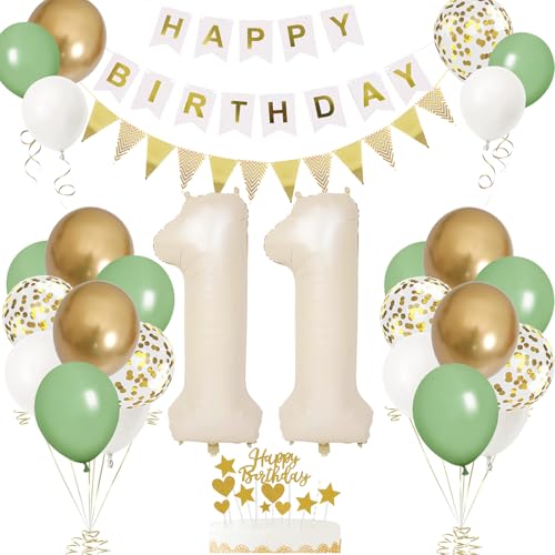 11. Geburtstag Deko Beige, Luftballon 11. Creme , Weiß Creme Folienballon 11 , Mädchen 11 jahre Luftballon deko Sandweiß , Zahl 11 Helium Luftballons Salbeigrün Weiß Ballons für Geburtstag Party Deko 11. Geburtstag Deko Beige, Luftballon 11. Creme , Weiß Creme Folienballon 11 , Mädchen 11 jahre Luftballon deko Sandweiß , Zahl 11 Helium Luftballons Salbeigrün Weiß Ballons für Geburtstag Party Deko von VUCDXOP