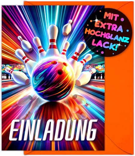 12x Bowling EINLADUNGSKARTEN KINDERGEBURTSTAG Junge Mädchen + 12x Umschläge - die Bowlingbahn PARTY Karten sind die Bowling EINLADUNG Jungen Kinder GEBURTSTAG KINDERPARTY Kegeln GEBURTSTAGSPARTY 12x Bowling EINLADUNGSKARTEN KINDERGEBURTSTAG Junge Mädchen + 12x Umschläge - die Bowlingbahn PARTY Karten sind die Bowling EINLADUNG Jungen Kinder GEBURTSTAG KINDERPARTY Kegeln GEBURTSTAGSPARTY von VULAVA