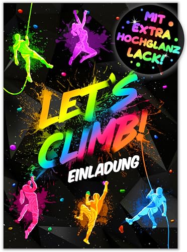 12x Klettern EINLADUNGSKARTEN KINDERGEBURTSTAG Junge Mädchen - die Boulder PARTY Karten sind die Bouldern EINLADUNG für Jungen Kinder KLETTERGEBURTSTAG Einladung Kletterhalle Kletterwald Kletterpark 12x Klettern EINLADUNGSKARTEN KINDERGEBURTSTAG Junge Mädchen - die Boulder PARTY Karten sind die Bouldern EINLADUNG für Jungen Kinder KLETTERGEBURTSTAG Einladung Kletterhalle Kletterwald Kletterpark von VULAVA