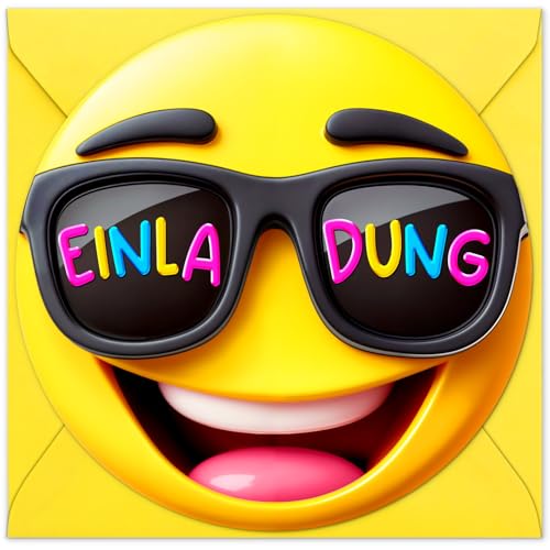 12x Smiley EINLADUNGSKARTEN KINDERGEBURTSTAG Junge Mädchen + 12x Umschläge - die Emoji PARTY Karten sind die lustige Smiley EINLADUNG für Jungen Kinder GEBURTSTAG Schulanfang Kinderparty witzig 12x Smiley EINLADUNGSKARTEN KINDERGEBURTSTAG Junge Mädchen + 12x Umschläge - die Emoji PARTY Karten sind die lustige Smiley EINLADUNG für Jungen Kinder GEBURTSTAG Schulanfang Kinderparty witzig von VULAVA