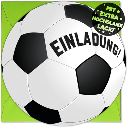 VULAVA 12x Fußball EINLADUNGSKARTEN KINDERGEBURTSTAG Junge Mädchen + 12x Umschläge - die Soccer PARTY Karten sind die Fussball EINLADUNG für Jungen Mädchen Kinder GEBURTSTAG Einladung FUSSBALL-SPIEL VULAVA 12x Fußball EINLADUNGSKARTEN KINDERGEBURTSTAG Junge Mädchen + 12x Umschläge - die Soccer PARTY Karten sind die Fussball EINLADUNG für Jungen Mädchen Kinder GEBURTSTAG Einladung FUSSBALL-SPIEL von VULAVA
