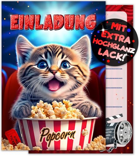 VULAVA 12x Kino EINLADUNGSKARTEN KINDERGEBURTSTAG Junge Mädchen - die Cinema PARTY Karten sind die Kino EINLADUNG für Jungen Kinder GEBURTSTAG Filmabend GEBURTSTAGSEINLADUNG Film Popcorn Kino-Ticket VULAVA 12x Kino EINLADUNGSKARTEN KINDERGEBURTSTAG Junge Mädchen - die Cinema PARTY Karten sind die Kino EINLADUNG für Jungen Kinder GEBURTSTAG Filmabend GEBURTSTAGSEINLADUNG Film Popcorn Kino-Ticket von VULAVA