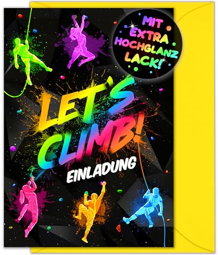 VULAVA 12x Klettern EINLADUNGSKARTEN KINDERGEBURTSTAG Junge Mädchen + 12x Umschläge - die Boulder PARTY Karten sind die Bouldern EINLADUNG für Jungen Kinder KLETTERGEBURTSTAG Einladung KLETTERHALLE VULAVA 12x Klettern EINLADUNGSKARTEN KINDERGEBURTSTAG Junge Mädchen + 12x Umschläge - die Boulder PARTY Karten sind die Bouldern EINLADUNG für Jungen Kinder KLETTERGEBURTSTAG Einladung KLETTERHALLE von VULAVA