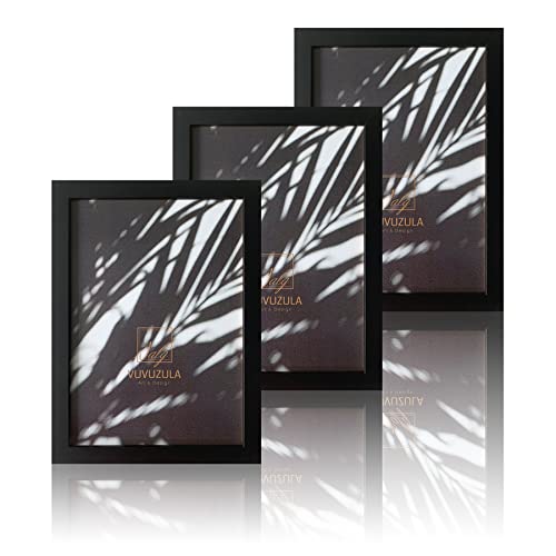 VUVUZULA Bilderrahmen A4 Schwarz Holz Fotorahmen 21x30cm Holzrahmen MDF Rahmen DIN A4 für Urkunden 3er Set VUVUZULA Bilderrahmen A4 Schwarz Holz Fotorahmen 21x30cm Holzrahmen MDF Rahmen DIN A4 für Urkunden 3er Set von VUVUZULA