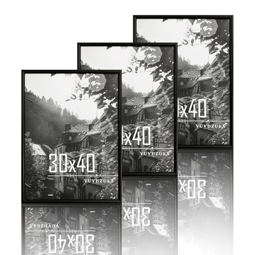 VUVUZULA Bilderrahmen 30x40cm Schwarz Holz Holzrahmen 3er Set Fotorahmen MDF Rahmen Posterrahmen VUVUZULA Bilderrahmen 30x40cm Schwarz Holz Holzrahmen 3er Set Fotorahmen MDF Rahmen Posterrahmen von VUVUZULA