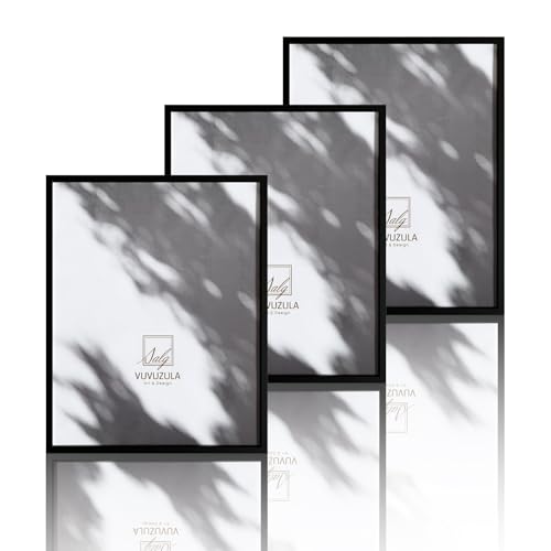 VUVUZULA Bilderrahmen 40x50cm Schwarz Holz 3er Set Holzrahmen Fotorahmen MDF Rahmen VUVUZULA Bilderrahmen 40x50cm Schwarz Holz 3er Set Holzrahmen Fotorahmen MDF Rahmen von VUVUZULA