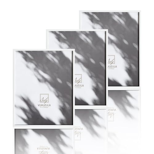 VUVUZULA Bilderrahmen 40x50cm Weiß Holz 3er Set Holzrahmen Fotorahmen MDF Rahmen VUVUZULA Bilderrahmen 40x50cm Weiß Holz 3er Set Holzrahmen Fotorahmen MDF Rahmen von VUVUZULA