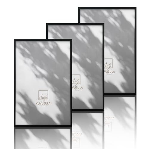 VUVUZULA Bilderrahmen 40x60cm Schwarz Holz 3er Set Holzrahmen Fotorahmen MDF Rahmen VUVUZULA Bilderrahmen 40x60cm Schwarz Holz 3er Set Holzrahmen Fotorahmen MDF Rahmen von VUVUZULA