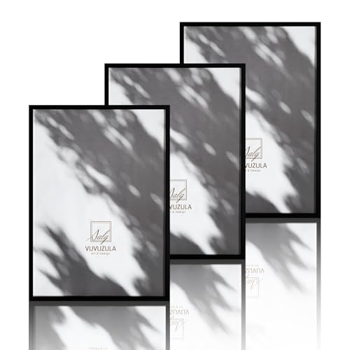 VUVUZULA Bilderrahmen 50x70cm Schwarz Holz 3er Set Holzrahmen Fotorahmen MDF Rahmen VUVUZULA Bilderrahmen 50x70cm Schwarz Holz 3er Set Holzrahmen Fotorahmen MDF Rahmen von VUVUZULA