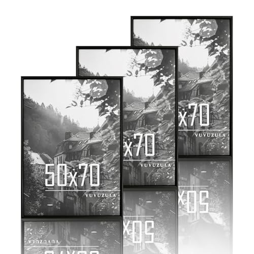 VUVUZULA Bilderrahmen 50x70cm Schwarz Holz Holzrahmen 3er Set Fotorahmen MDF Rahmen Posterrahmen VUVUZULA Bilderrahmen 50x70cm Schwarz Holz Holzrahmen 3er Set Fotorahmen MDF Rahmen Posterrahmen von VUVUZULA