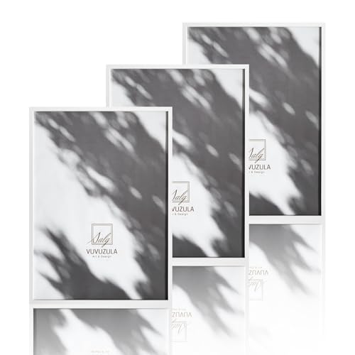 VUVUZULA Bilderrahmen 50x70cm Weiß Holz 3er Set Holzrahmen Fotorahmen MDF Rahmen VUVUZULA Bilderrahmen 50x70cm Weiß Holz 3er Set Holzrahmen Fotorahmen MDF Rahmen von VUVUZULA