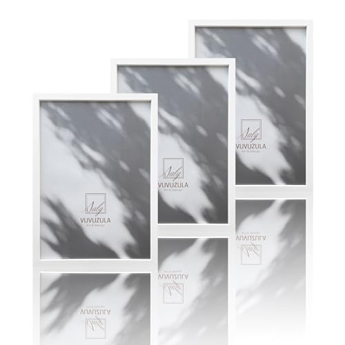VUVUZULA Bilderrahmen A4 Weiss Holz 3er Set 21x30cm Fotorahmen Holzrahmen MDF Rahmen DIN A4 für Urkunden VUVUZULA Bilderrahmen A4 Weiss Holz 3er Set 21x30cm Fotorahmen Holzrahmen MDF Rahmen DIN A4 für Urkunden von VUVUZULA