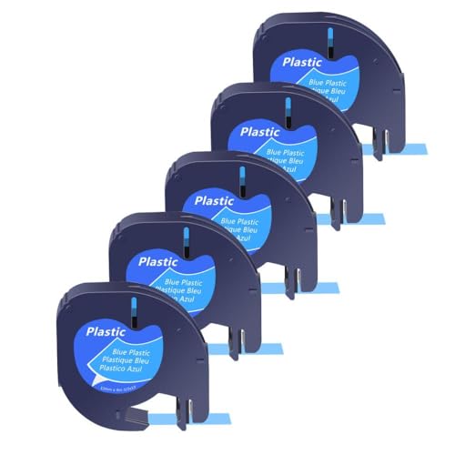 10pcs Etikettenbänder kompatibel mit Letra Tag A91333 A91223 A91203 12mm Ribbon funktioniert mit Plus LT100H Maker(Blue) von VVHKMSIL