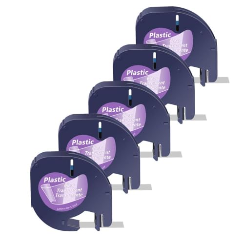 10pcs Etikettenbänder kompatibel mit Letra Tag A91333 A91223 A91203 12mm Ribbon funktioniert mit Plus LT100H Maker(Clear) von VVHKMSIL
