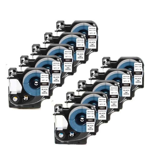 10pk 6 mm Wärmeschreinrohr Kompatibel mit 4200 5200 6000 Etikettierer | Industrie -Aftermarket -Ersatzband von VVHKMSIL