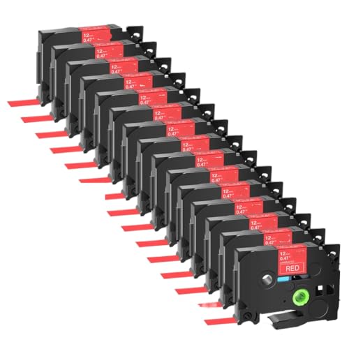 15 PCs Beschriftungen Klebeband kompatibel mit TZ Tze-435 445 Weiß auf roten Etikettenband Kompatibel mit 12 mm PT-1000-Etikettendrucker 15 PCs Beschriftungen Klebeband kompatibel mit TZ Tze-435 445 Weiß auf roten Etikettenband Kompatibel mit 12 mm PT-1000-Etikettendrucker von VVHKMSIL