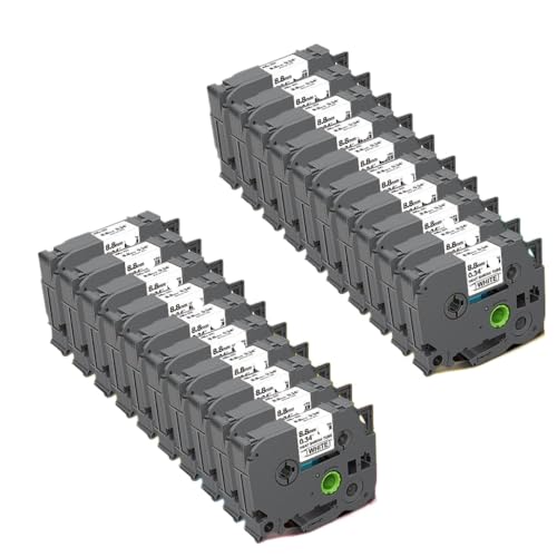 20 PCs 8,8 mm kompatibel mit HSE221 Wärmeschrinkrohr -Etikettklebeband funktioniert mit E550WVP P750WVP H500 -Etikettierer von VVHKMSIL