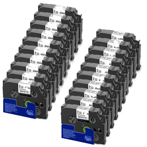 20pk 9mm 9mm 221 TZ Laminated Tape kompatibel mit 221 Etikettenband Schwarz auf Weiß Kompatibel mit Etikettendrucker 20pk 9mm 9mm 221 TZ Laminated Tape kompatibel mit 221 Etikettenband Schwarz auf Weiß Kompatibel mit Etikettendrucker von VVHKMSIL