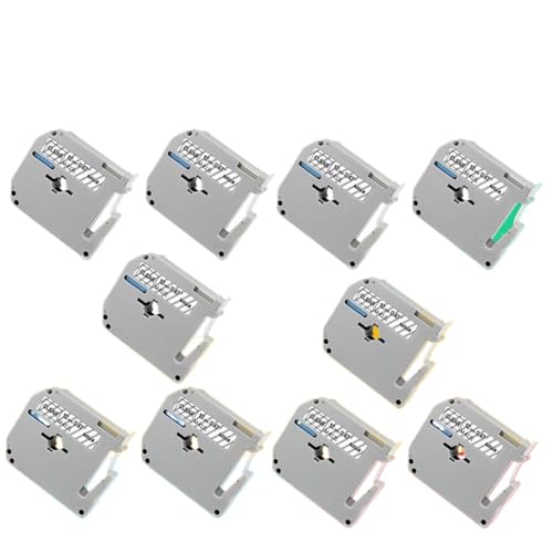 Kompatibel mit 10 PCs MK131 MK-131 Labelband Black auf Löschen 12 mm*8m Kompatibel mit PT-M95 PT-65 PT-70 PT-80 PT-85 Kennzeichnungsdrucker von VVHKMSIL
