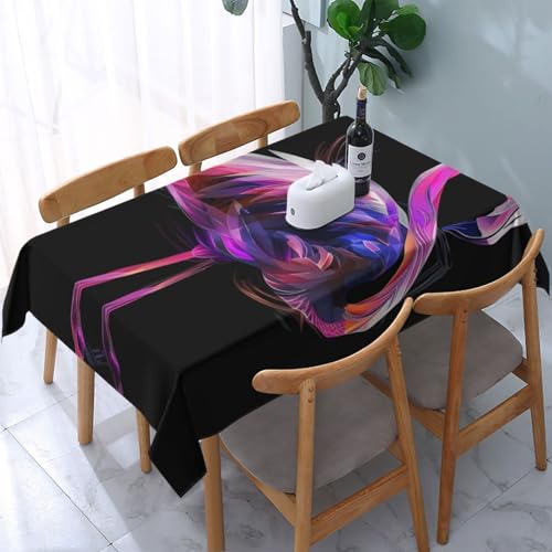 VVTDESA Abstrakte Flamingo-bedruckte Tischdecke, 137 x 183 cm, rechteckige Stoff-Tischdecke, waschbar, Dekoration, Tischdecke für Esstische, Party, Buffet, Camping VVTDESA Abstrakte Flamingo-bedruckte Tischdecke, 137 x 183 cm, rechteckige Stoff-Tischdecke, waschbar, Dekoration, Tischdecke für Esstische, Party, Buffet, Camping von VVTDESA