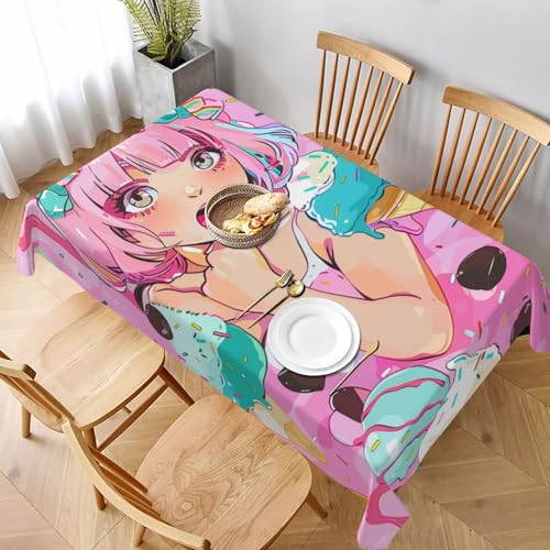 VVTDESA Bedruckte Tischdecke, Motiv: Sweet Ice Cream, 152,4 x 228,6 cm, rechteckig, Stoff, waschbar, Dekoration, Tischdecke für Esstische, Party, Buffet, Camping VVTDESA Bedruckte Tischdecke, Motiv: Sweet Ice Cream, 152,4 x 228,6 cm, rechteckig, Stoff, waschbar, Dekoration, Tischdecke für Esstische, Party, Buffet, Camping von VVTDESA