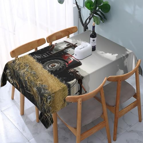 VVTDESA Bedruckte Tischdecke, Motiv: Traktor Landwirtschaft, ruhig, 137 x 183 cm, rechteckig, waschbar, Dekoration, Tischdecke für Esstische, Party, Buffet, Camping VVTDESA Bedruckte Tischdecke, Motiv: Traktor Landwirtschaft, ruhig, 137 x 183 cm, rechteckig, waschbar, Dekoration, Tischdecke für Esstische, Party, Buffet, Camping von VVTDESA