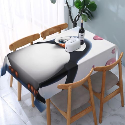 VVTDESA Bedruckte Tischdecke, Motiv: niedliche Pinguine, 137 x 183 cm, rechteckig, waschbar, Dekoration, Tischdecke für Esstische, Party, Buffet, Camping VVTDESA Bedruckte Tischdecke, Motiv: niedliche Pinguine, 137 x 183 cm, rechteckig, waschbar, Dekoration, Tischdecke für Esstische, Party, Buffet, Camping von VVTDESA