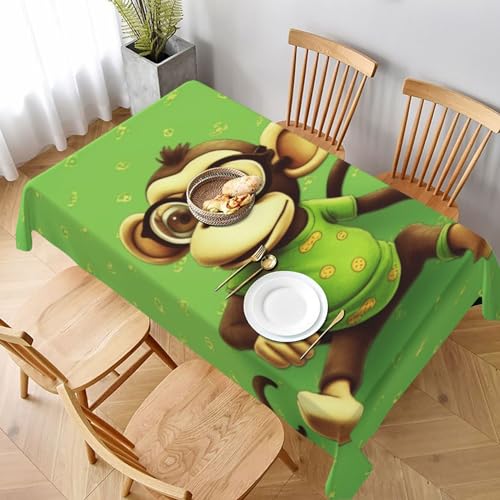 VVTDESA Bedruckte Tischdecke mit Affen-Motiv, 152,4 x 228,6 cm, rechteckig, waschbar, Dekoration, Tischdecke für Esstische, Party, Buffet, Camping VVTDESA Bedruckte Tischdecke mit Affen-Motiv, 152,4 x 228,6 cm, rechteckig, waschbar, Dekoration, Tischdecke für Esstische, Party, Buffet, Camping von VVTDESA