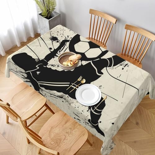 VVTDESA Bedruckte Tischdecke mit Aufschrift "I Love Soccer ", 152,4 x 228,6 cm, rechteckig, waschbar, Dekoration, Tischdecke für Esstische, Party, Buffet, Camping VVTDESA Bedruckte Tischdecke mit Aufschrift "I Love Soccer ", 152,4 x 228,6 cm, rechteckig, waschbar, Dekoration, Tischdecke für Esstische, Party, Buffet, Camping von VVTDESA