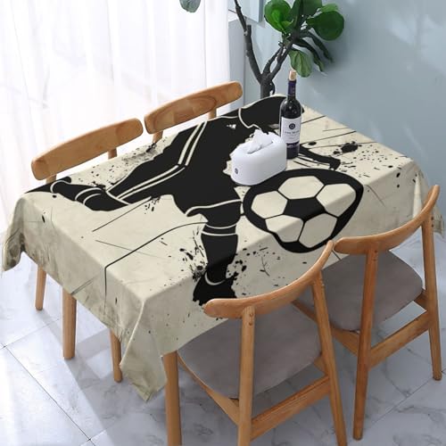 VVTDESA Bedruckte Tischdecke mit Aufschrift "I Love Soccer", rechteckig, Stoff, waschbar, Dekoration, Tischdecke für Esstische, Party, Buffet, Camping, 137 x 183 cm VVTDESA Bedruckte Tischdecke mit Aufschrift "I Love Soccer", rechteckig, Stoff, waschbar, Dekoration, Tischdecke für Esstische, Party, Buffet, Camping, 137 x 183 cm von VVTDESA