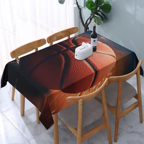 VVTDESA Bedruckte Tischdecke mit Basketball-Motiv, 137 x 183 cm, rechteckig, waschbar, Dekoration, Tischdecke für Esstische, Party, Buffet, Camping VVTDESA Bedruckte Tischdecke mit Basketball-Motiv, 137 x 183 cm, rechteckig, waschbar, Dekoration, Tischdecke für Esstische, Party, Buffet, Camping von VVTDESA