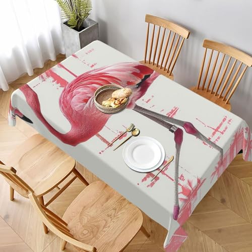 VVTDESA Bedruckte Tischdecke mit Flamingo-Druck, 152,4 x 228,6 cm, rechteckig, waschbar, Dekoration, Tischdecke für Esstische, Party, Buffet, Camping VVTDESA Bedruckte Tischdecke mit Flamingo-Druck, 152,4 x 228,6 cm, rechteckig, waschbar, Dekoration, Tischdecke für Esstische, Party, Buffet, Camping von VVTDESA