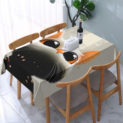 VVTDESA Bedruckte Tischdecke mit Katzen-Motiv, 137 x 183 cm, rechteckig, waschbar, Dekoration, Tischdecke für Esstische, Party, Buffet, Camping VVTDESA Bedruckte Tischdecke mit Katzen-Motiv, 137 x 183 cm, rechteckig, waschbar, Dekoration, Tischdecke für Esstische, Party, Buffet, Camping von VVTDESA