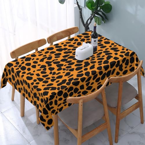 VVTDESA Bedruckte Tischdecke mit Leopardenmuster, 137 x 183 cm, rechteckig, waschbar, Dekoration, Tischdecke für Esstische, Party, Buffet, Camping VVTDESA Bedruckte Tischdecke mit Leopardenmuster, 137 x 183 cm, rechteckig, waschbar, Dekoration, Tischdecke für Esstische, Party, Buffet, Camping von VVTDESA