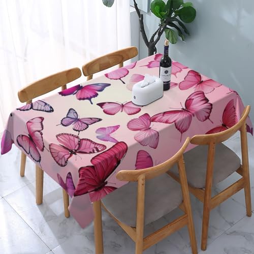 VVTDESA Bedruckte Tischdecke mit Schmetterlings-Motiv, rechteckig, Stoff, waschbar, Dekoration, Tischdecke für Esstische, Party, Buffet, Camping, 137 x 183 cm VVTDESA Bedruckte Tischdecke mit Schmetterlings-Motiv, rechteckig, Stoff, waschbar, Dekoration, Tischdecke für Esstische, Party, Buffet, Camping, 137 x 183 cm von VVTDESA